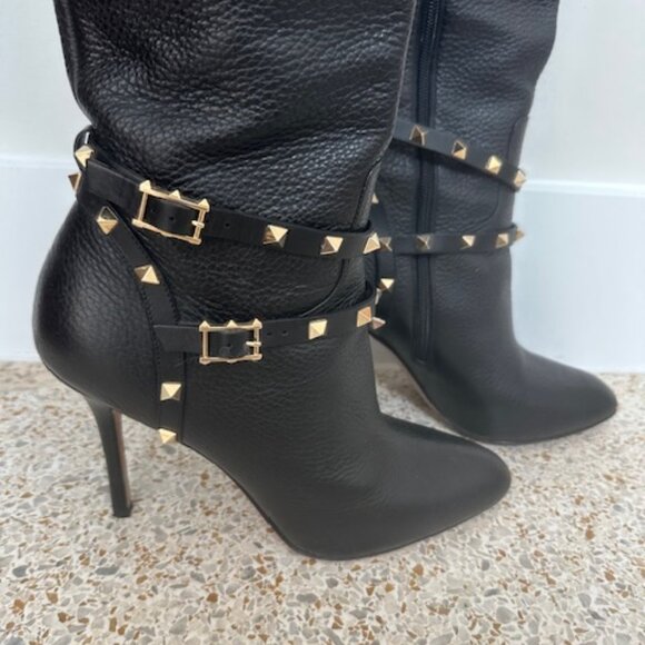 Valentino Rockstud Knee  High Boots - Picture 4 of 12